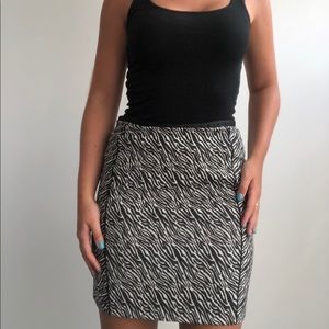 Zebra print pencil skirt